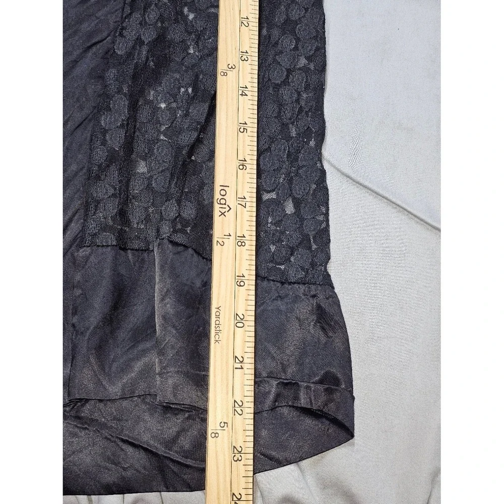 Unbranded Black Lace Top Women's Size Medium/Large Vintage Button Up‎ Sun Wear